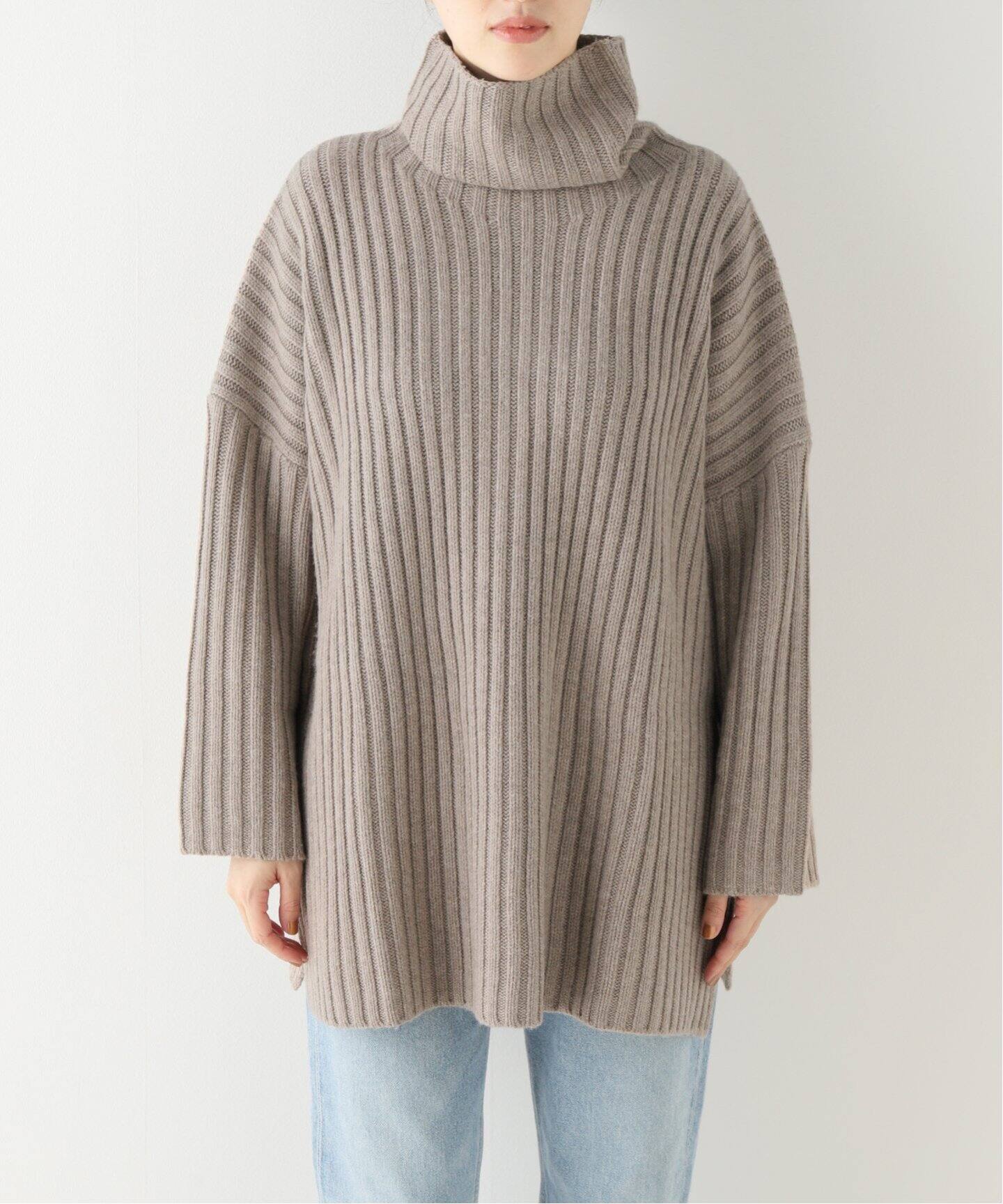 MR MITTENS/ミスター ミトンズ】 RIBBED HIGH NECK KNIT（ニット  
