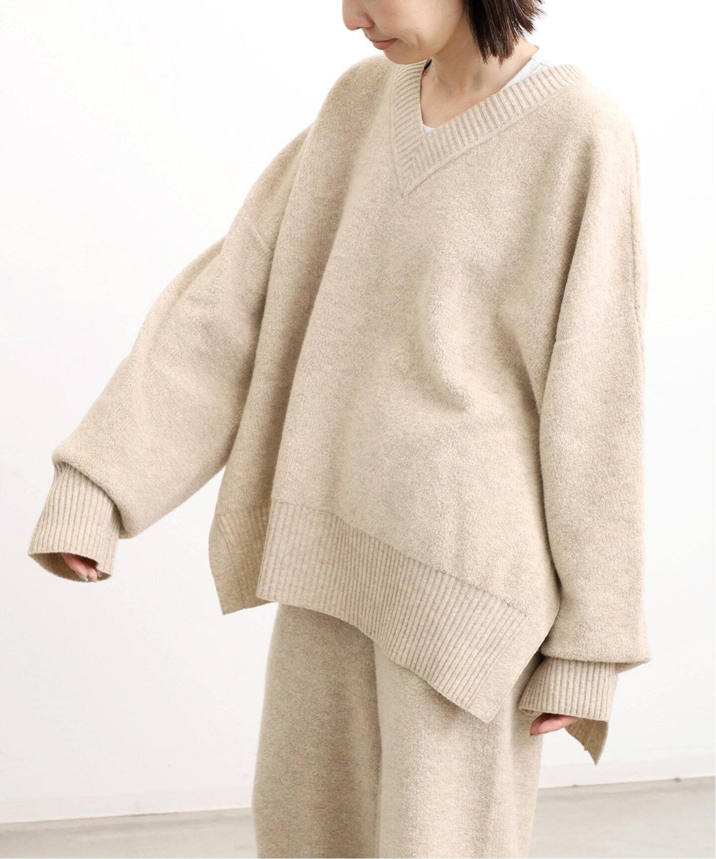 ADR/エーディーアール】 Wool pile Reversible Knit Pullover（ニット 