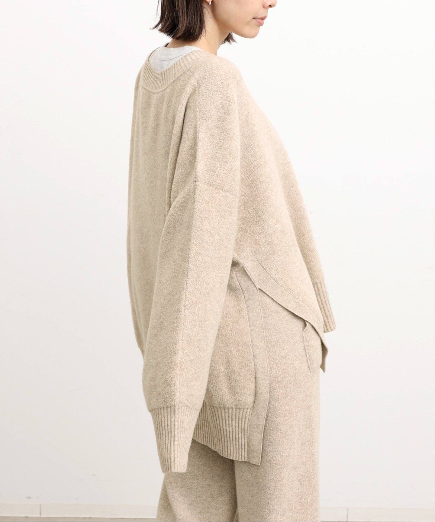 ADR/エーディーアール】 Wool pile Reversible Knit Pullover（ニット 