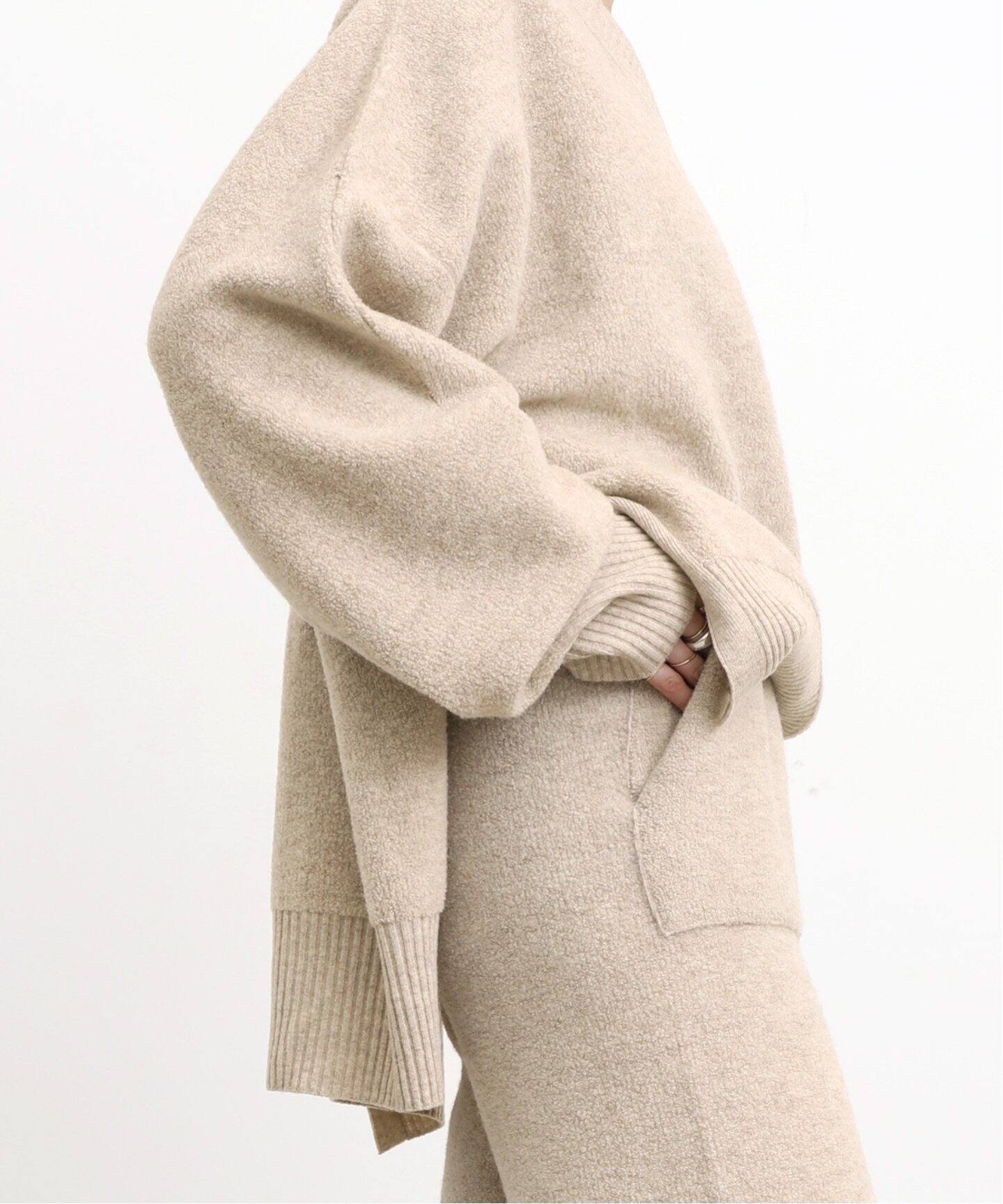 ADR/エーディーアール】 Wool pile Reversible Knit Pullover（ニット 