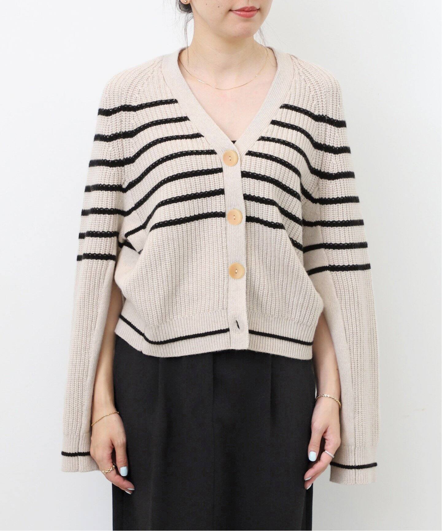 MARIA MCMANUS/マリアマクマナス】 COCOON SPLIT CARDIGAN（ニット  