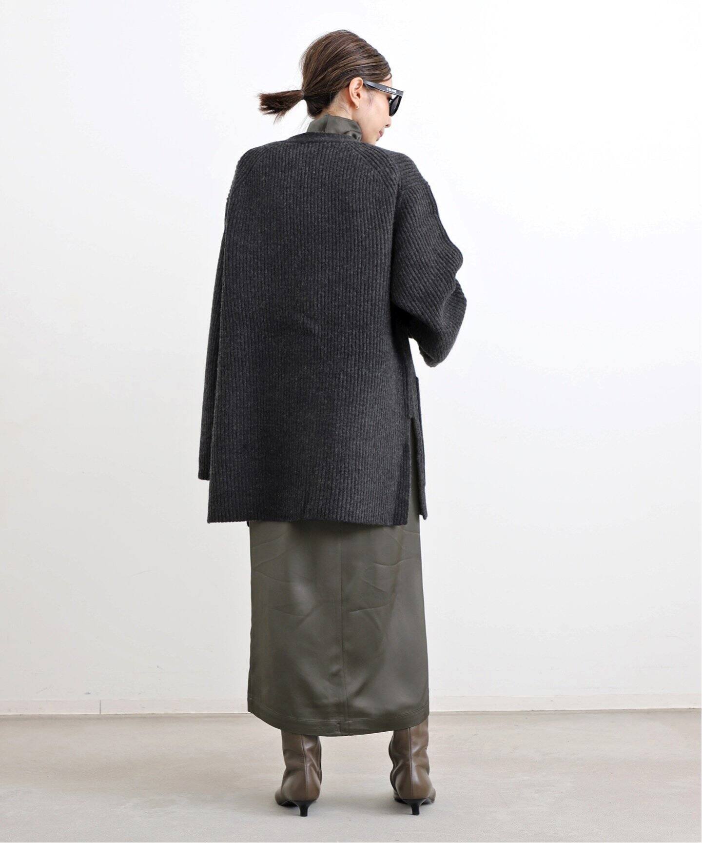 TOTEME/トーテム】 RIBBED WOOL CARDIGAN（ニット／セーター）｜L 