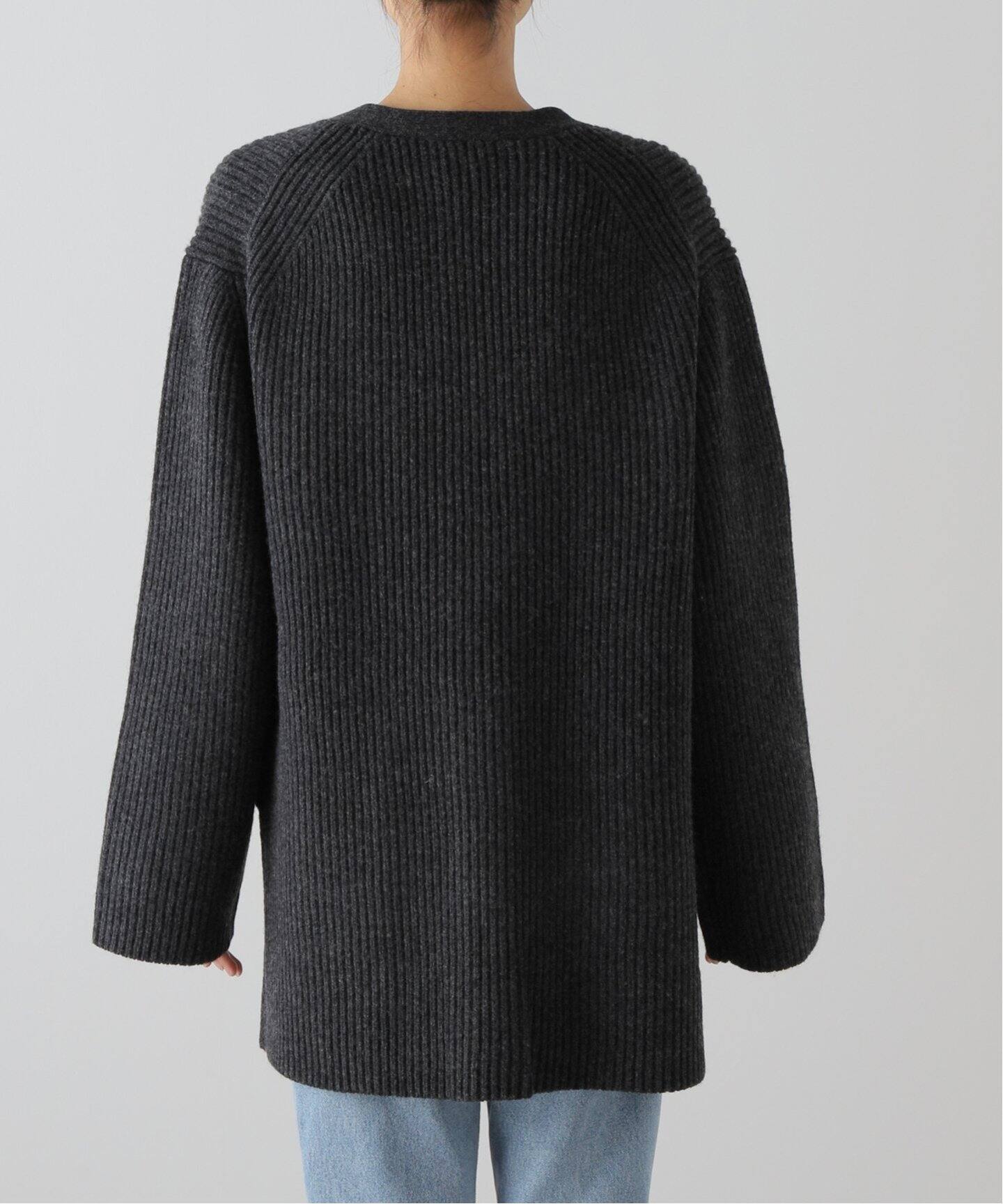 TOTEME/トーテム】 RIBBED WOOL CARDIGAN（ニット／セーター）｜L 