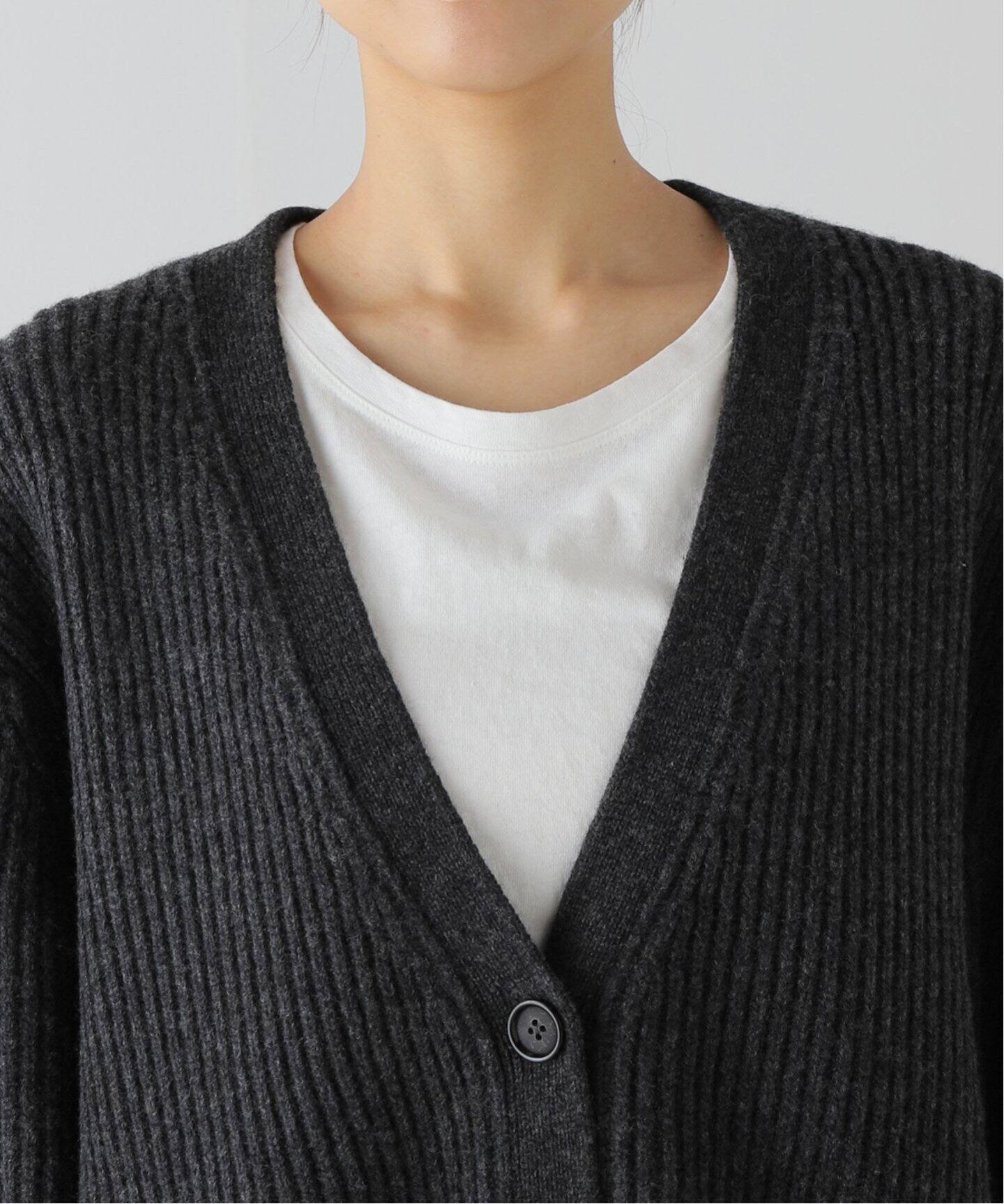 TOTEME/トーテム】 RIBBED WOOL CARDIGAN（ニット／セーター）｜L 