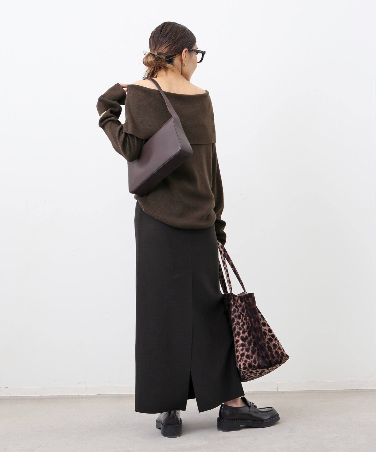 RUOHAN/ローハン】 OFF SHOULDER KNITTED TOP（ニット／セーター）｜L  