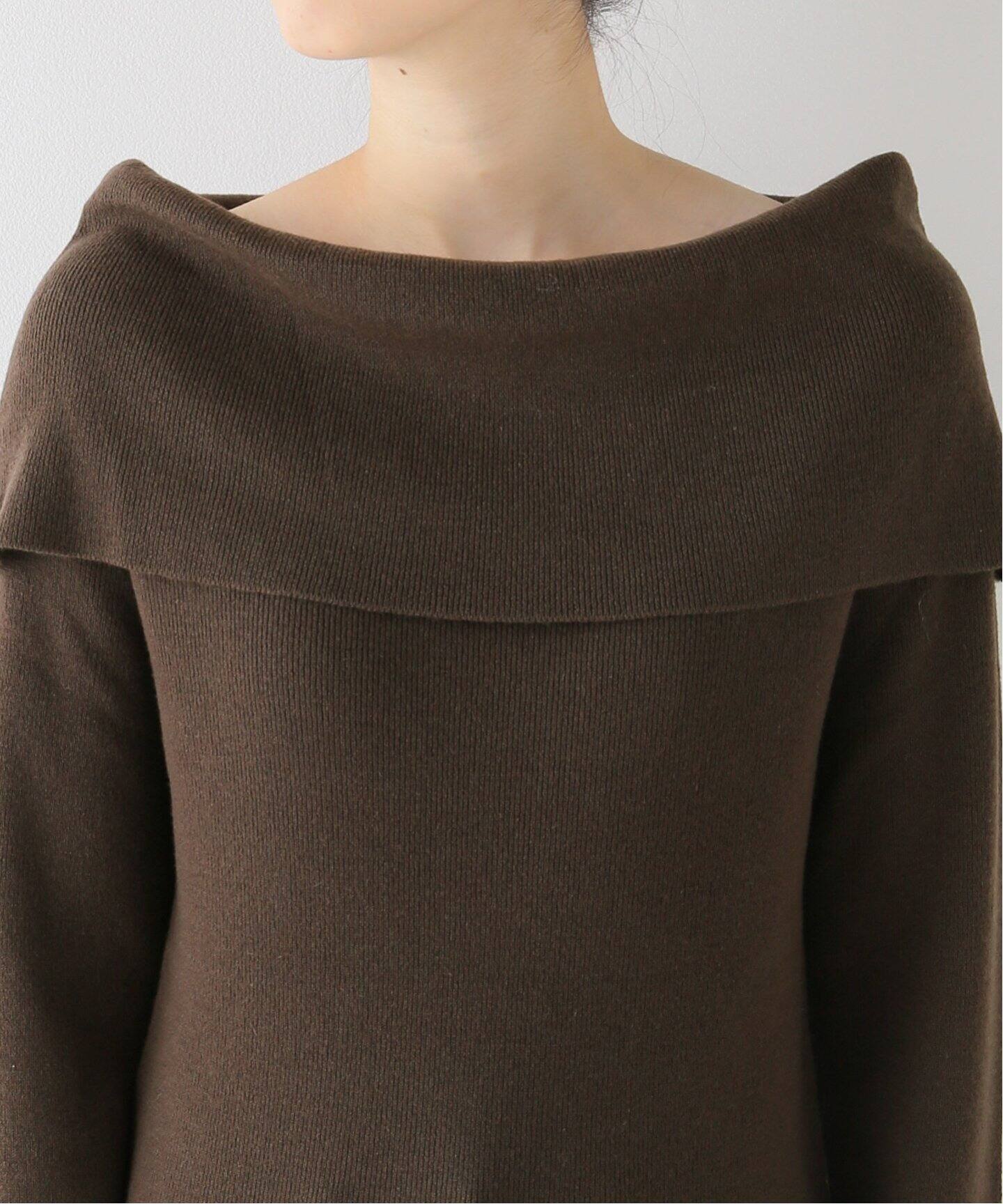 RUOHAN/ローハン】 OFF SHOULDER KNITTED TOP（ニット／セーター）｜L  