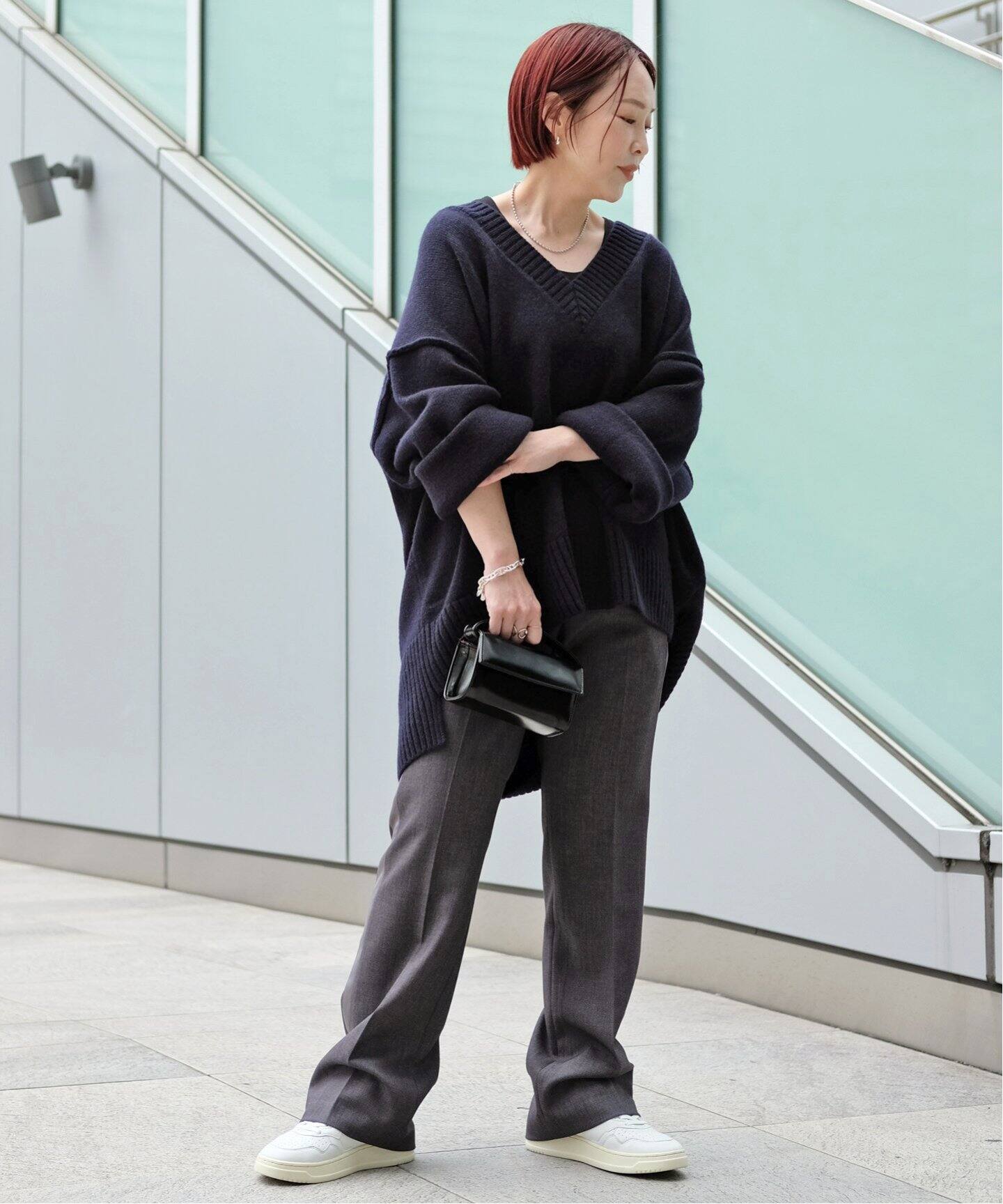 Vネックオーバープルオーバー（ニット／セーター）｜AP STUDIO  