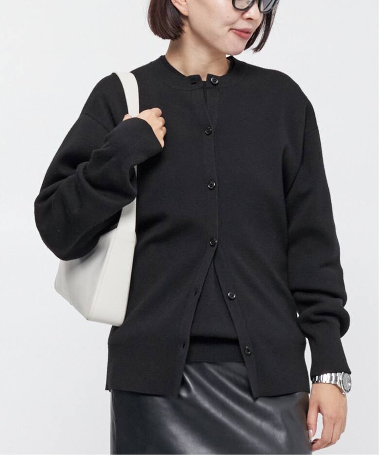 AP STUDIO wool C/N cardigan クルーネックカーディガン 