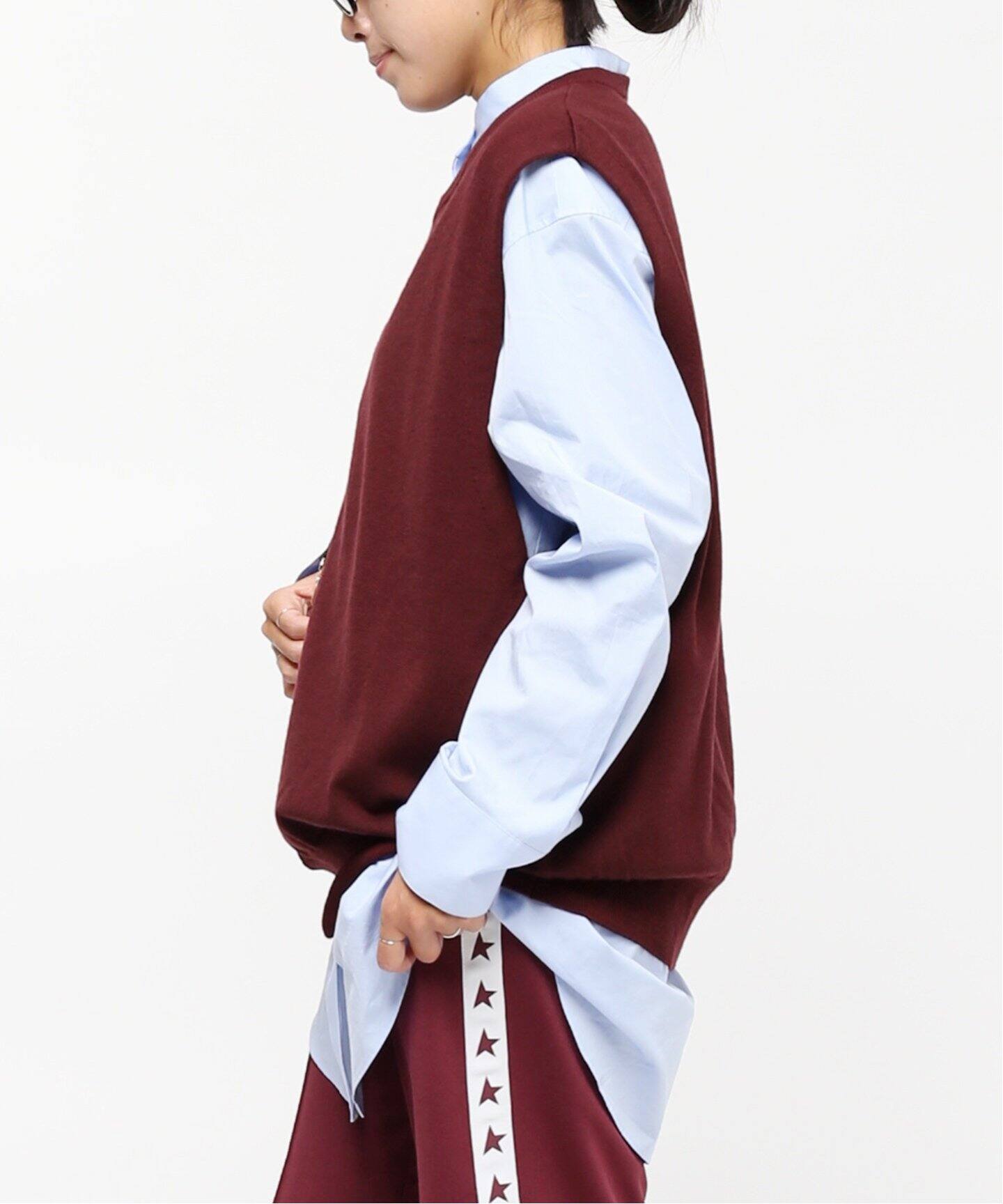 CINOH / チノ】別注 Vneck Knit vest（ベスト）｜AP STUDIO（エーピー 