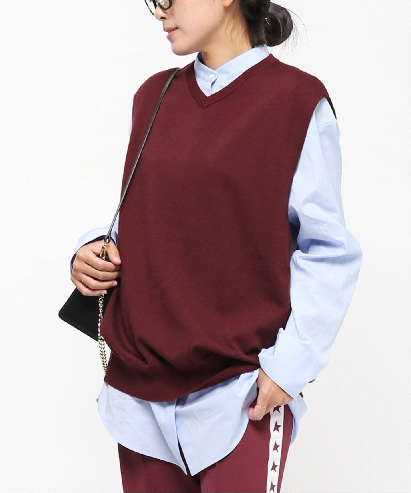 CINOH / チノ】別注 Vneck Knit vest（ベスト）｜AP STUDIO（エーピー 