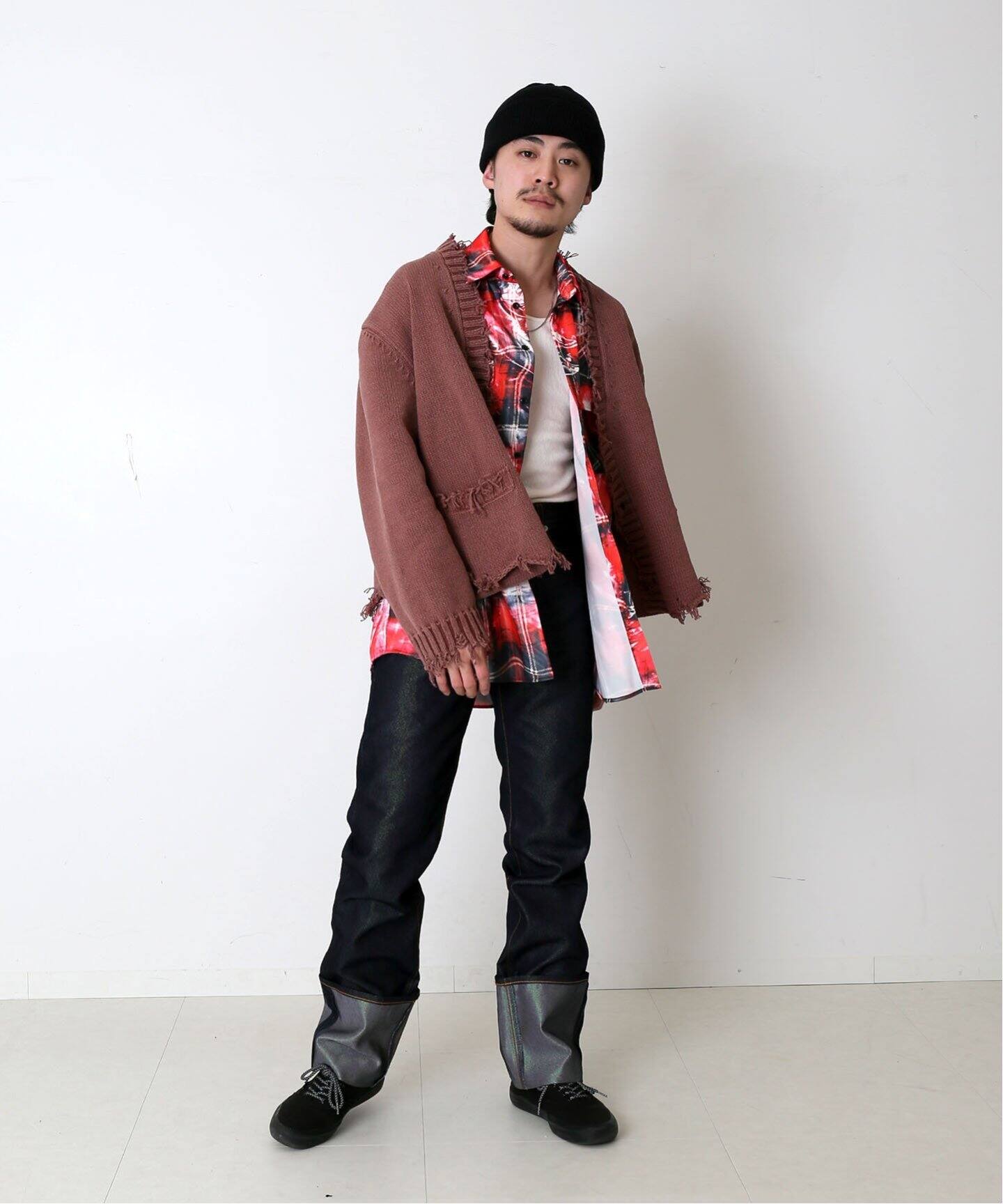 doublet / ダブレット】OVERSIZED CUT-OFF CARDIGAN（カーディガン 