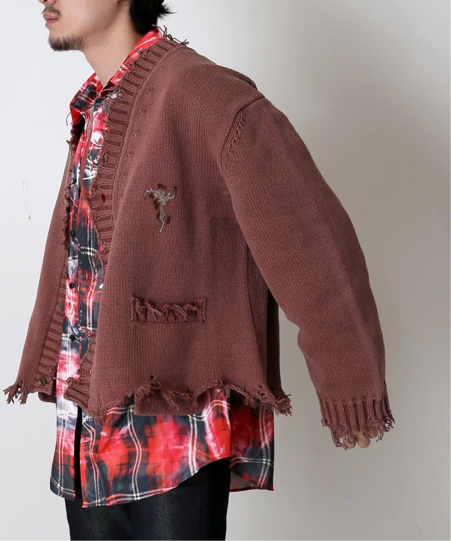doublet / ダブレット】OVERSIZED CUT-OFF CARDIGAN（カーディガン  