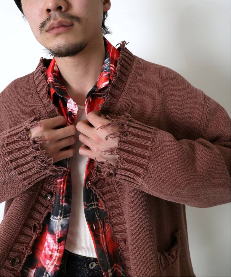 doublet / ダブレット】OVERSIZED CUT-OFF CARDIGAN（カーディガン 