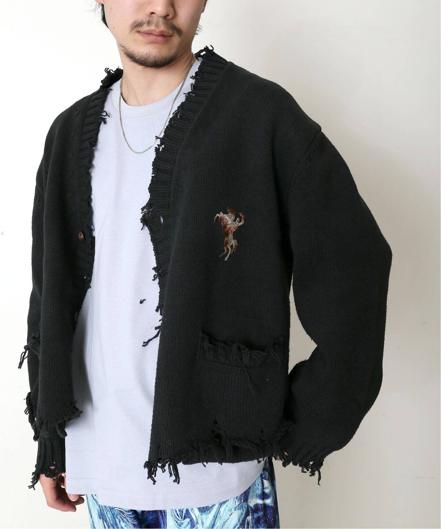 doublet / ダブレット】OVERSIZED CUT-OFF CARDIGAN（カーディガン  