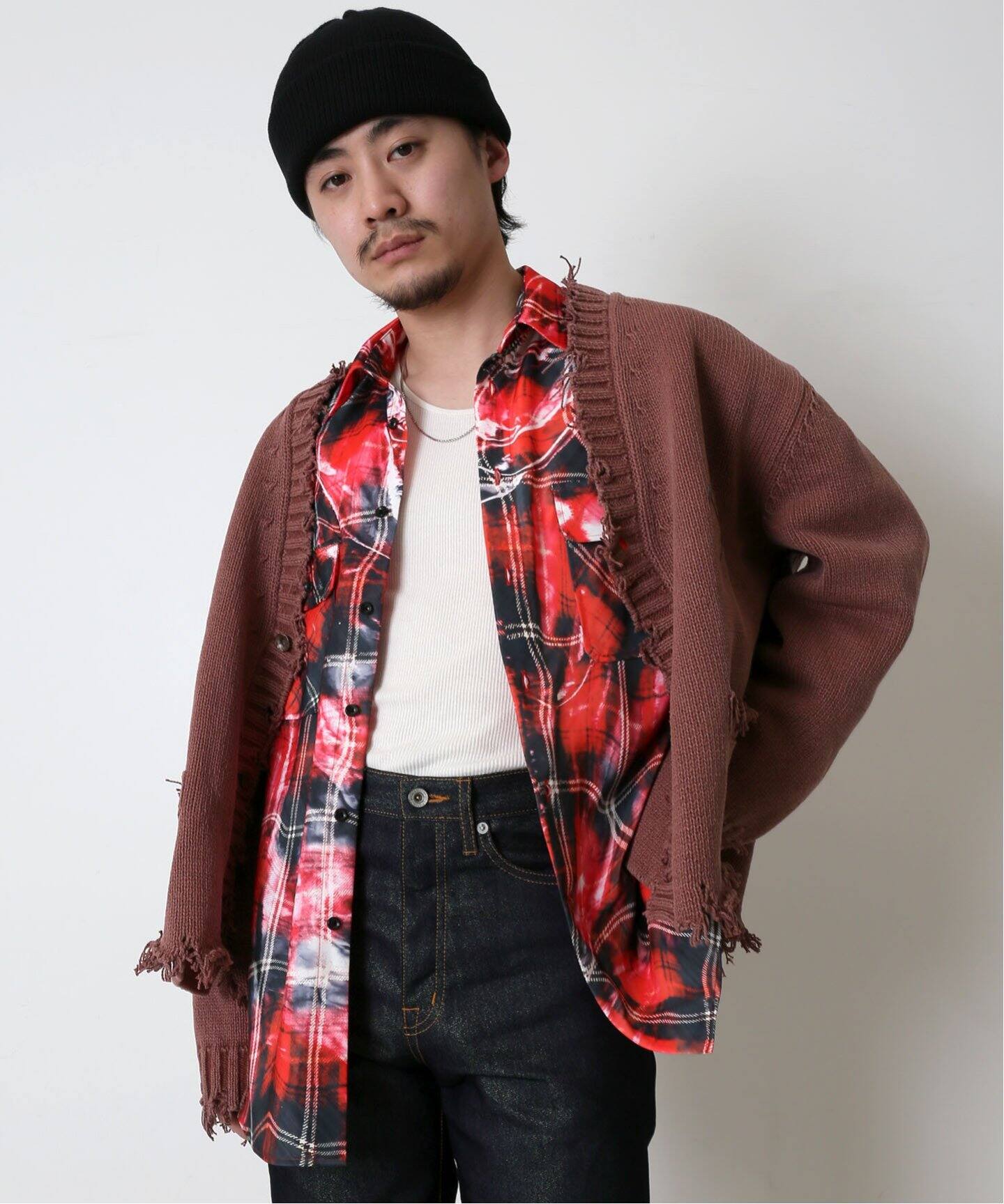 doublet / ダブレット】OVERSIZED CUT-OFF CARDIGAN（カーディガン  