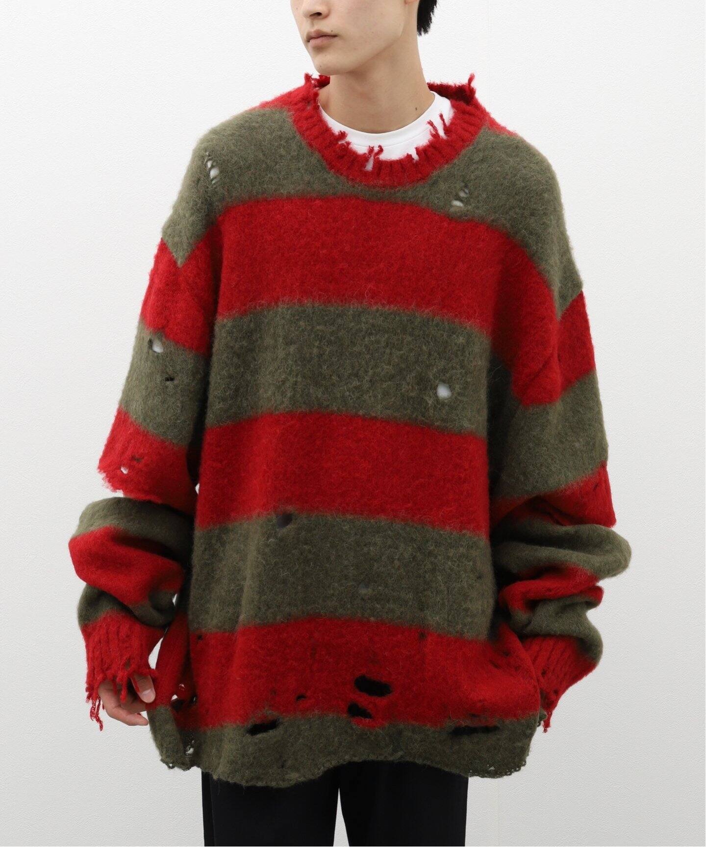 トップス doublet STRIPE OVERSIZED PULLOVER 23AW doublet / ダブレット】STRIPE OVERSIZE PULLOVER（ニット