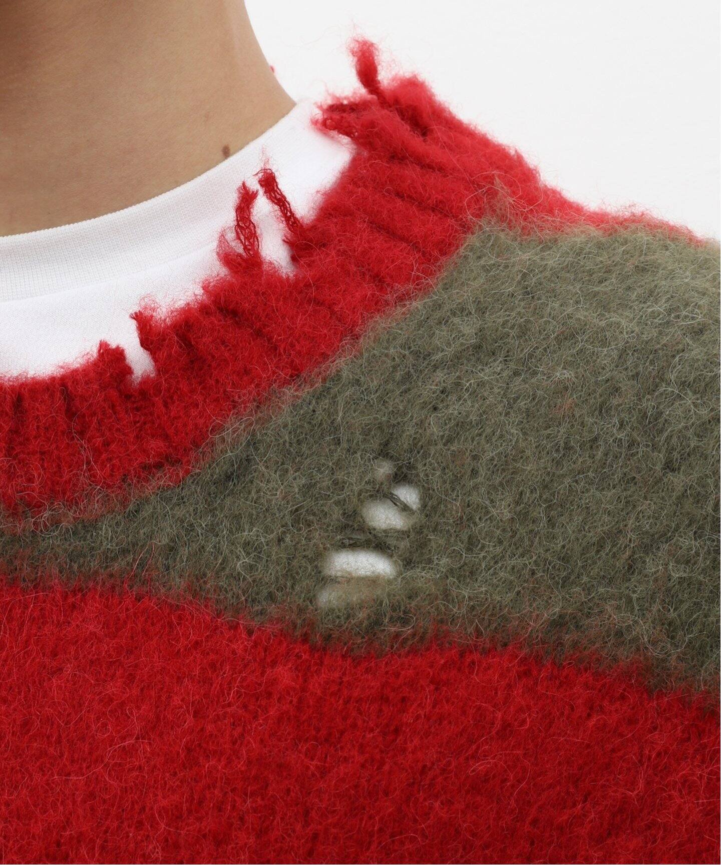 トップス doublet STRIPE OVERSIZED PULLOVER 23AW doublet / ダブレット】STRIPE OVERSIZE PULLOVER（ニット