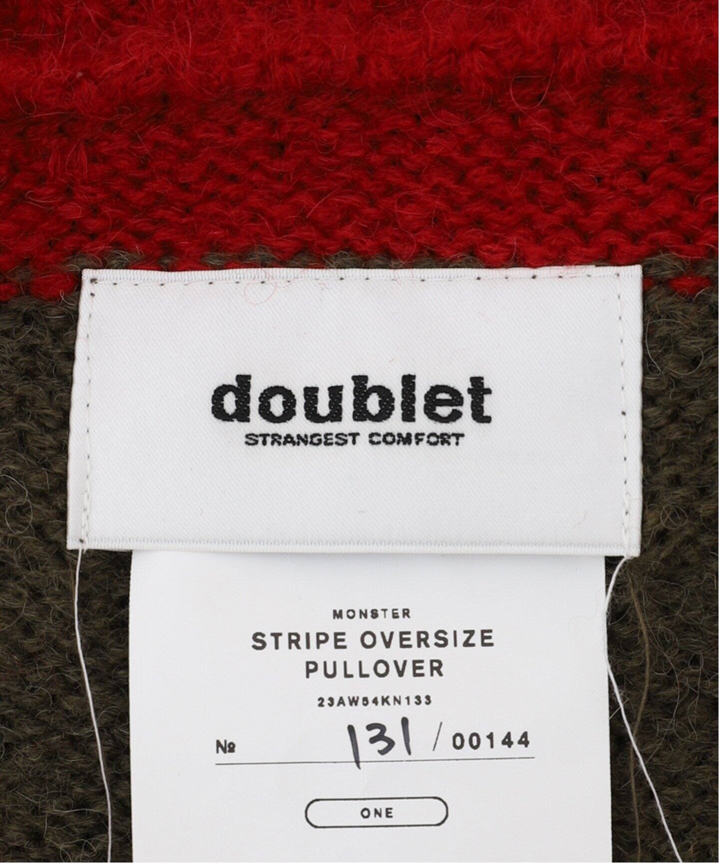 トップス doublet STRIPE OVERSIZED PULLOVER 23AW doublet / ダブレット】STRIPE OVERSIZE PULLOVER（ニット