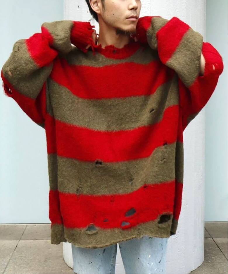 doublet / ダブレット】STRIPE OVERSIZE PULLOVER（ニット／セーター  