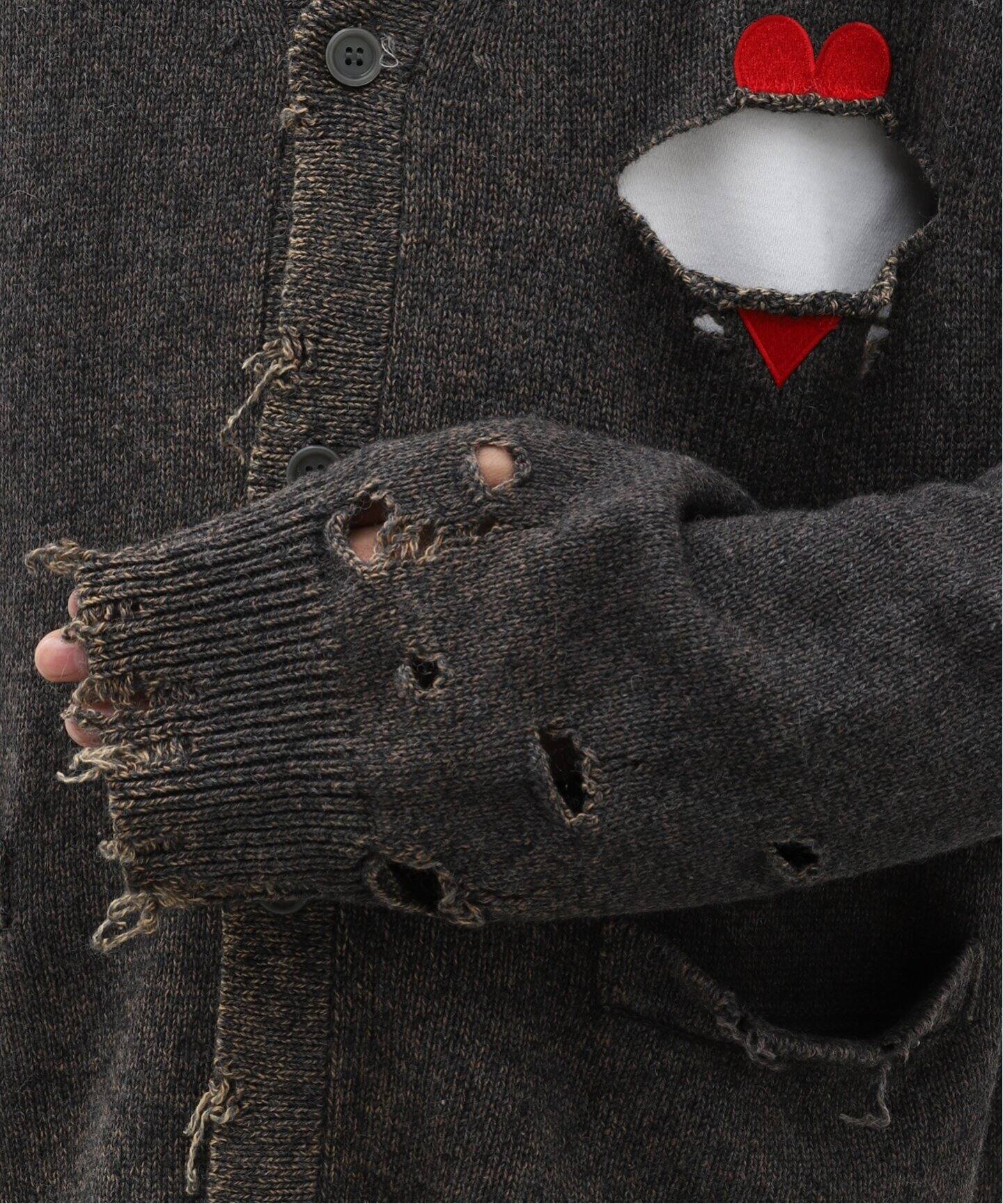 doublet / ダブレット】BROKEN HEART CARDIGAN（カーディガン）｜WISM 