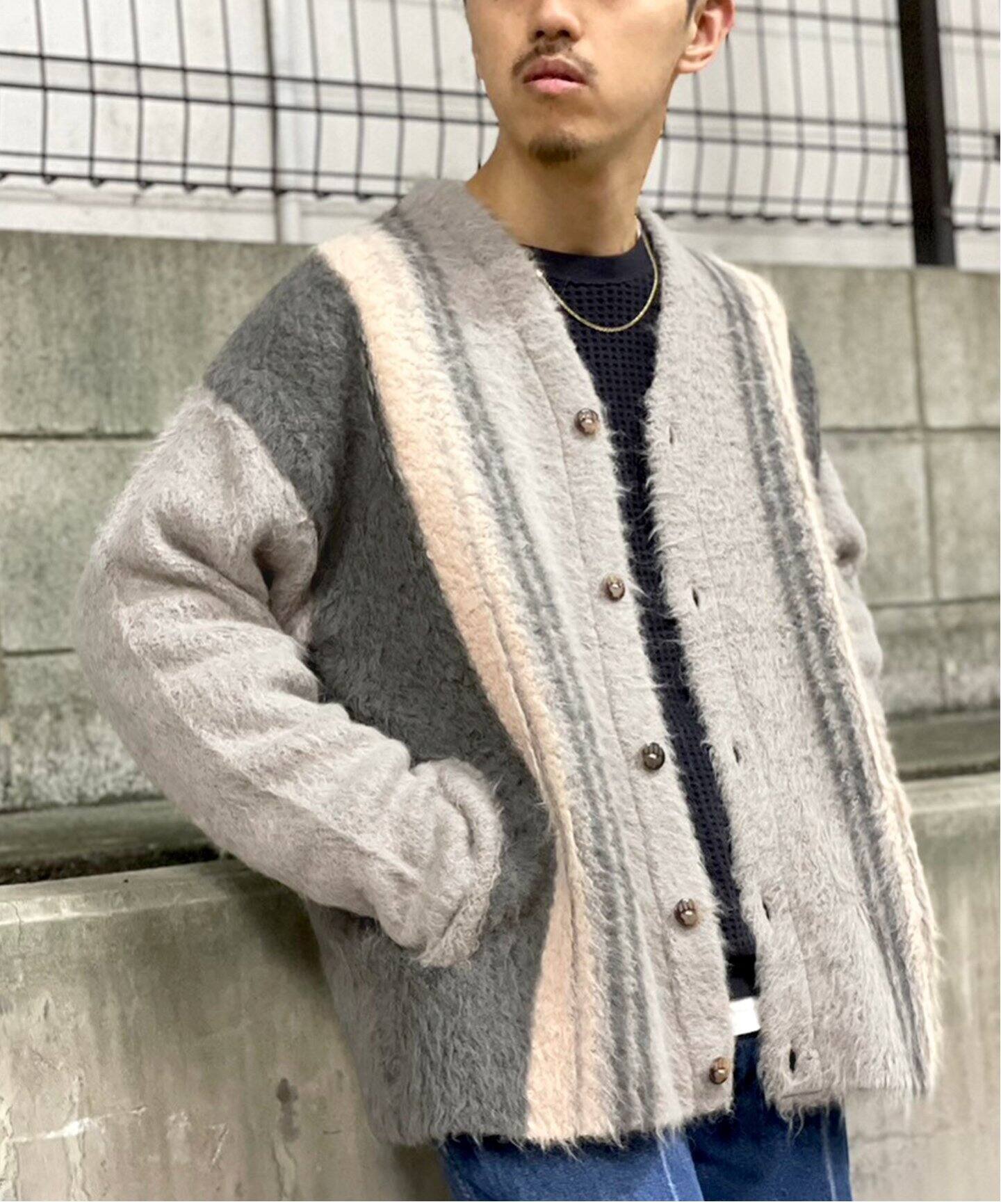 THE INOUE BROTHERS / ザ イノウエブラザーズ】SURI CARDIGAN STRIPE 