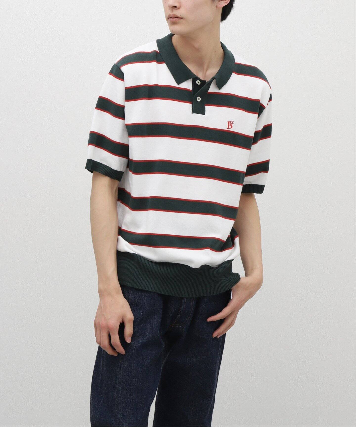 BoTT / ボット】Border S/SL Knit（ポロシャツ）｜WISM（ウィズム）の 