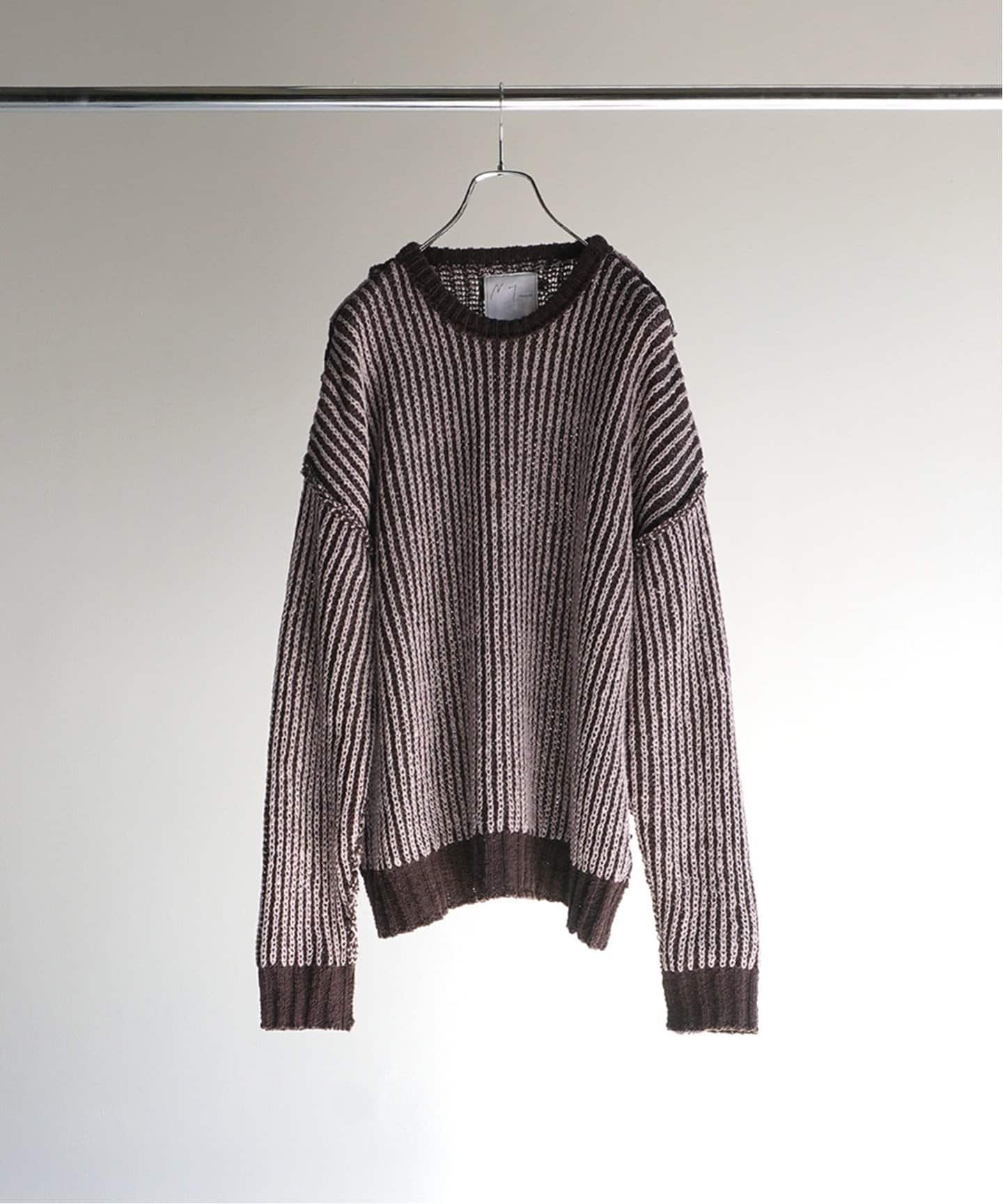 ancellm 25SS新作ニット アンセルム CUT LS KNIT ANCELLM / アンセルム】OVER CORD KNIT（ニット／セーター