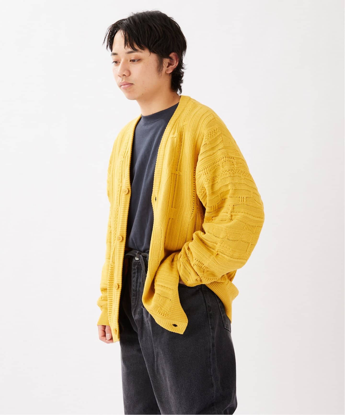 MONO 3D パターンジャカード カーディガン（カーディガン