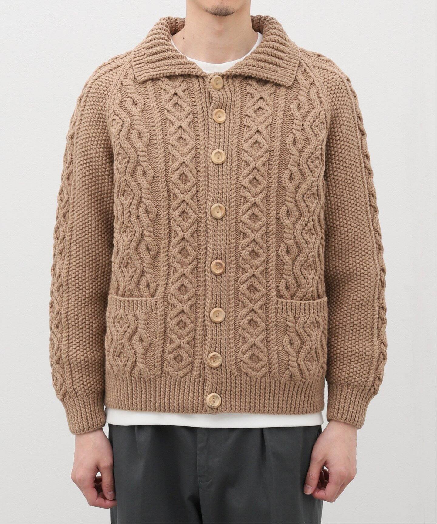 INVERALLAN / インバーアラン CASHMERE HANDKNIT CARDIGAN 