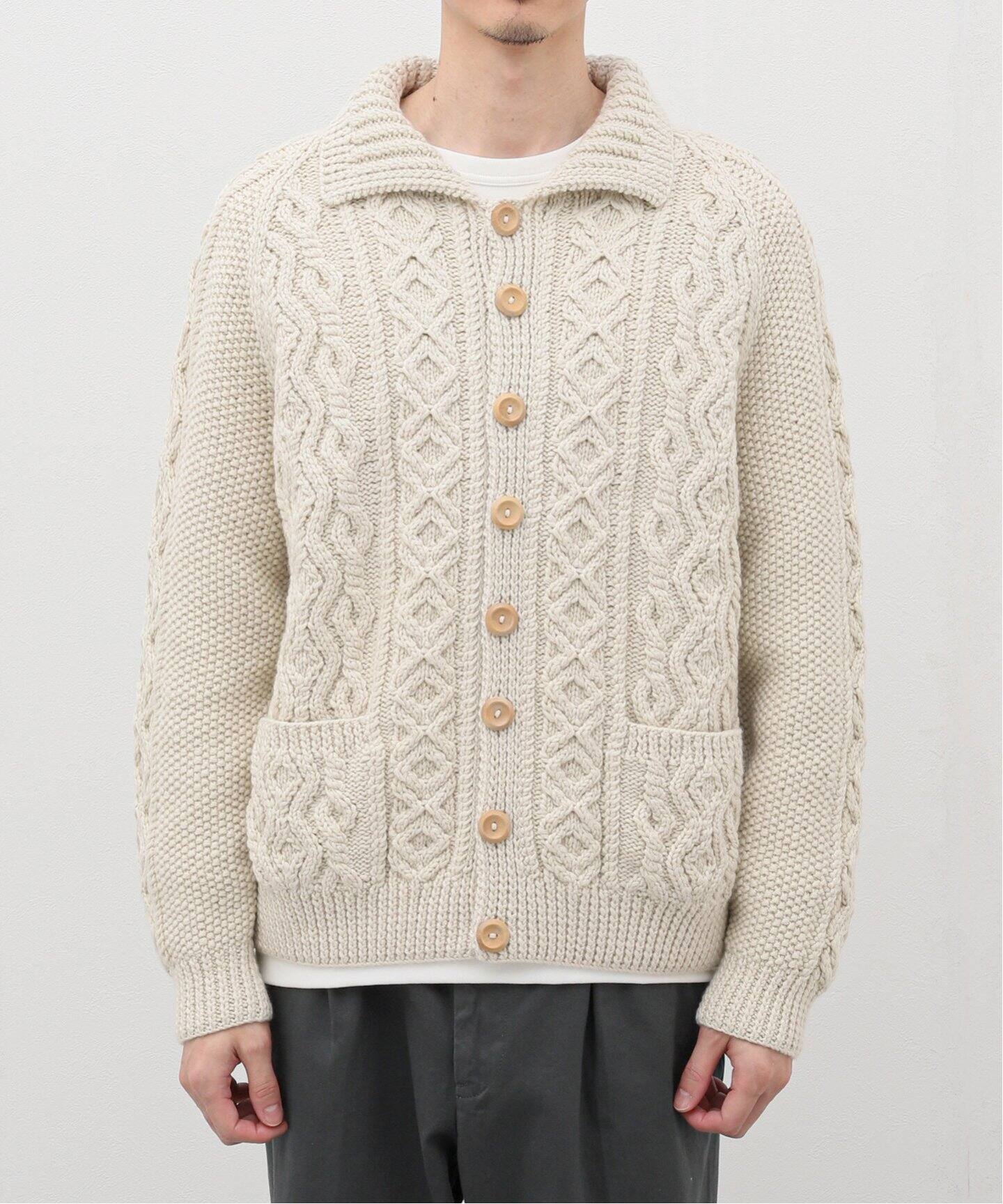 INVERALLAN / インバーアラン CASHMERE HANDKNIT CARDIGAN 
