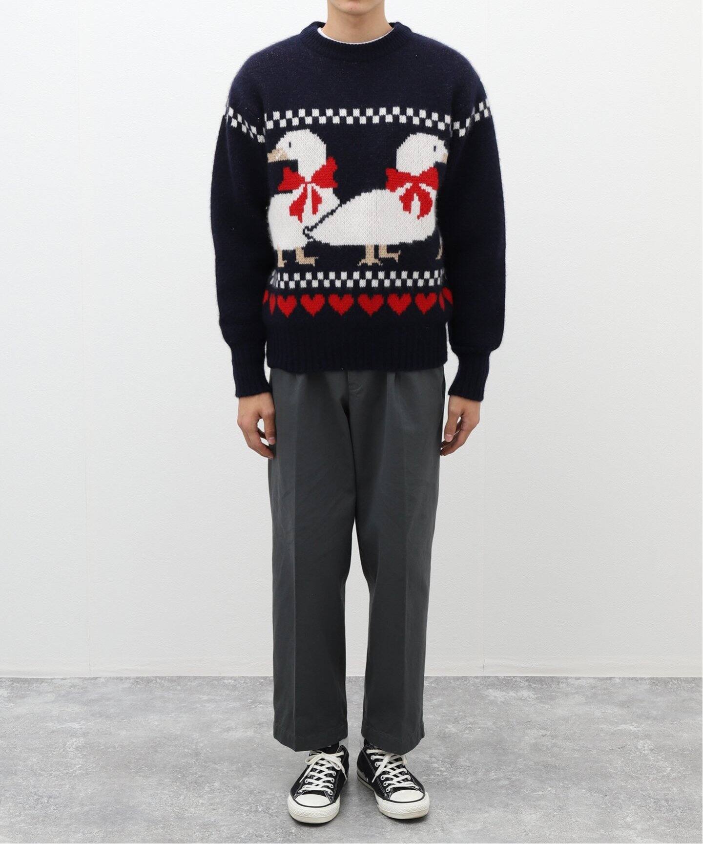 HERILL / CashmereJacquard Sweater AHIRU 23-080-HL-8200-3（ニット 