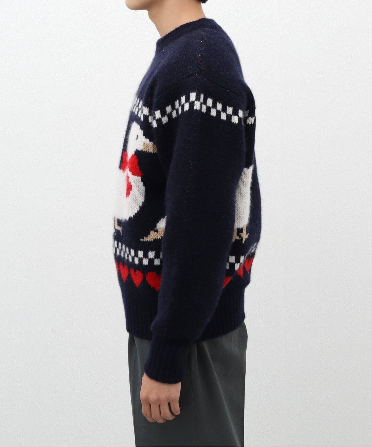 HERILL / CashmereJacquard Sweater AHIRU 23-080-HL-8200-3（ニット  