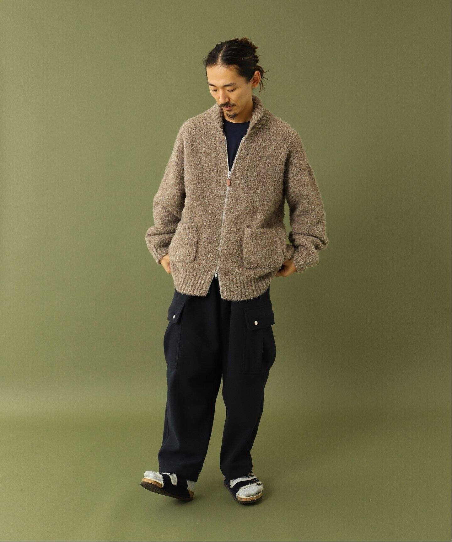 FOLL / フォル】british wool fur cowchin blouson（カーディガン