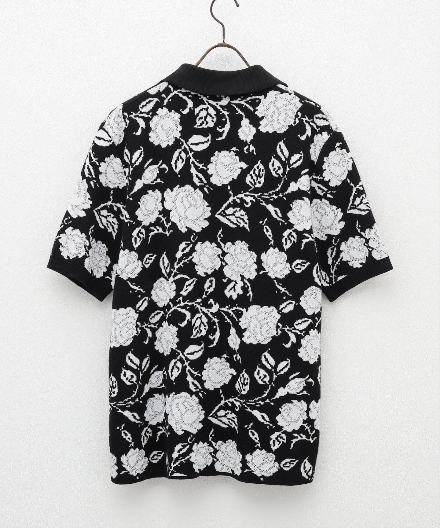 ERNEST W. BAKER / アーネストダブルベイカー】ROSE JACQUARD POLO  