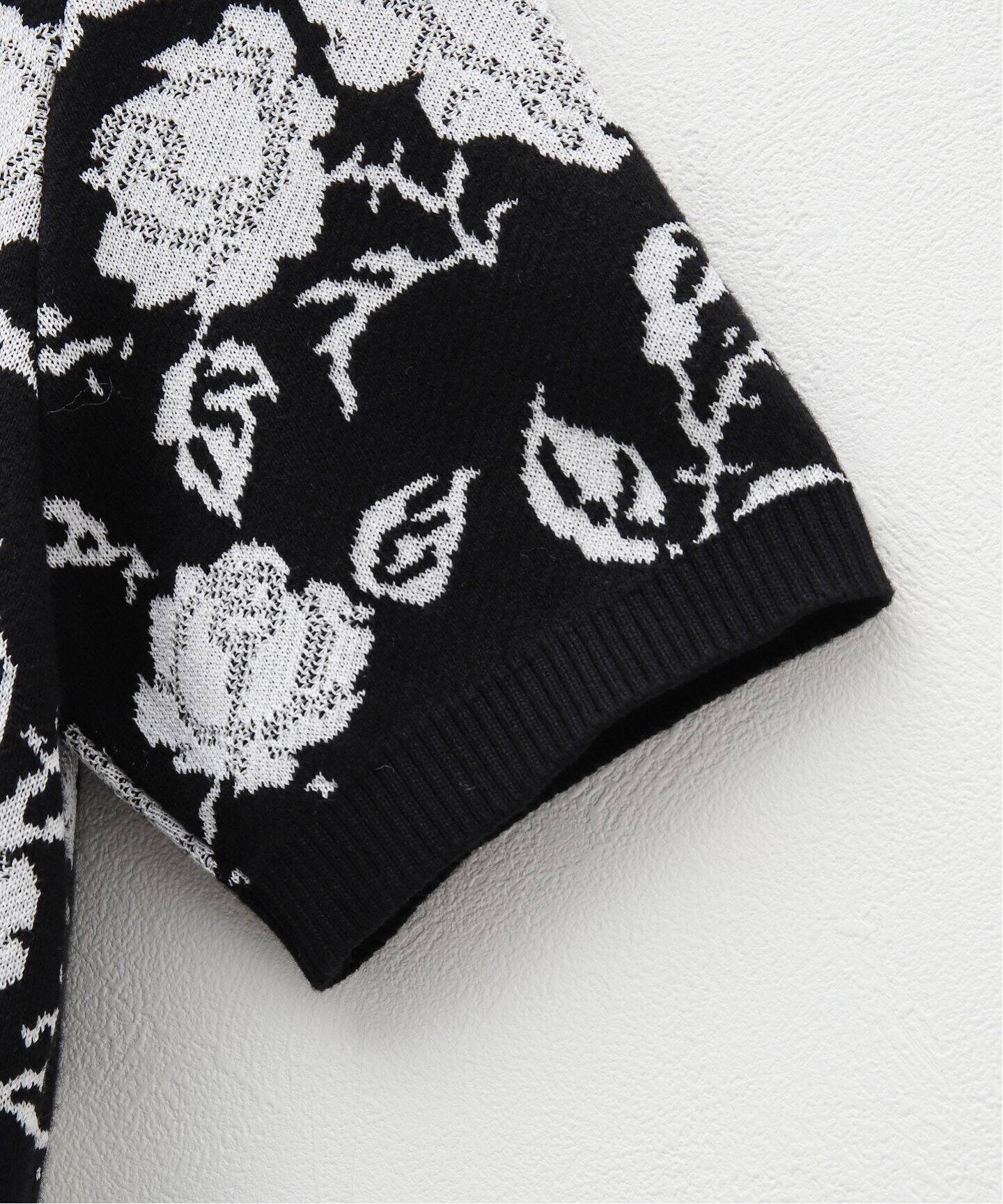 ERNEST W. BAKER / アーネストダブルベイカー】ROSE JACQUARD POLO 