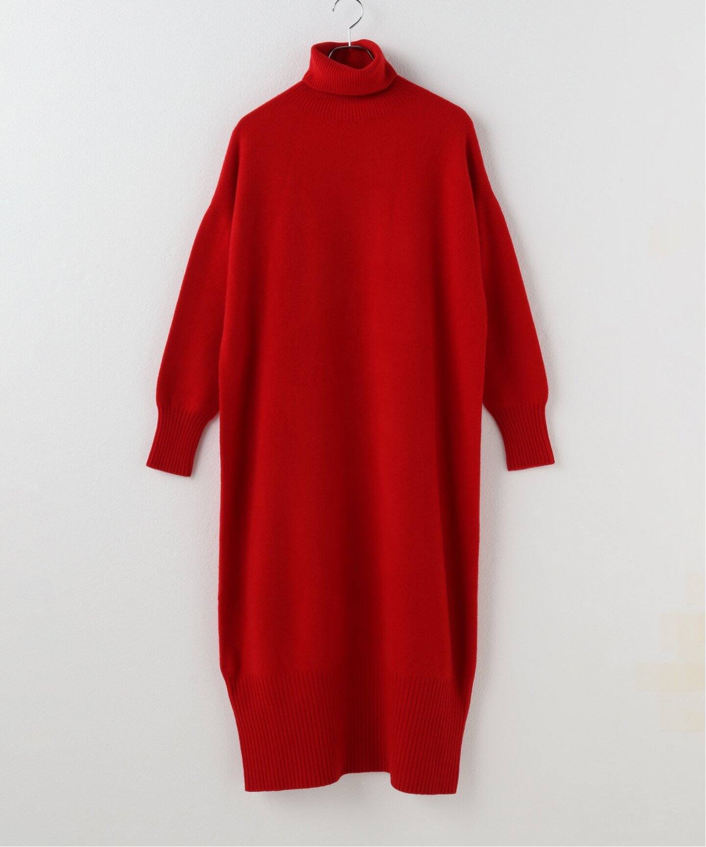 POSTELEGANT/ポステレガント】 fine wool high neck long kni（ニット  