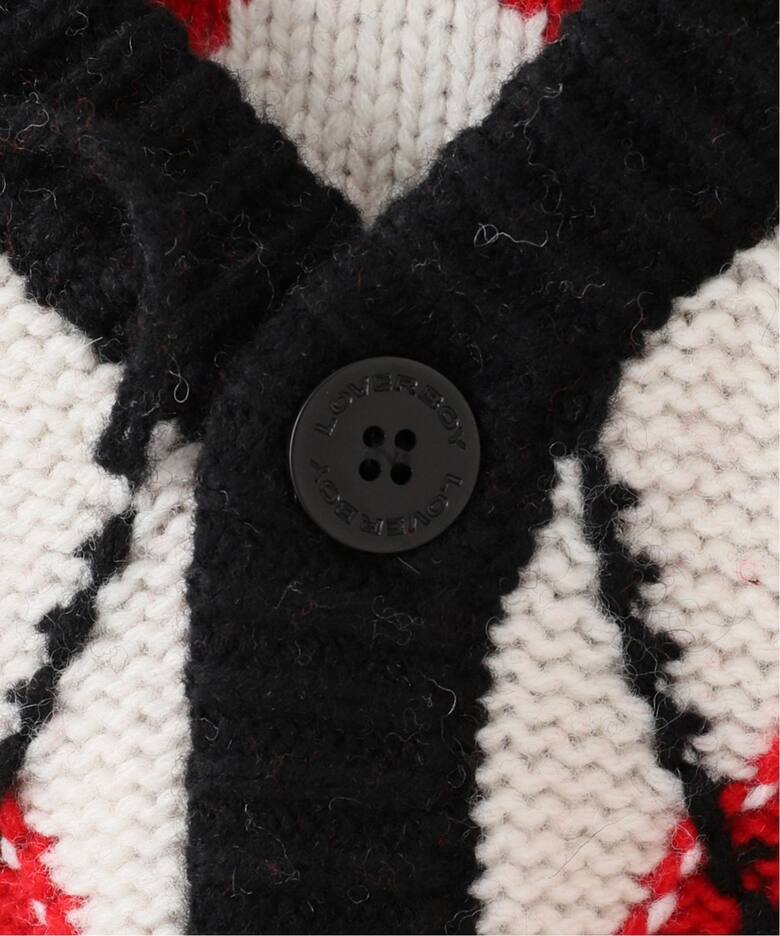 CHARLES JEFFREY LOVERBOY】 Knitted GUDDLE ARGYLE CARDI 