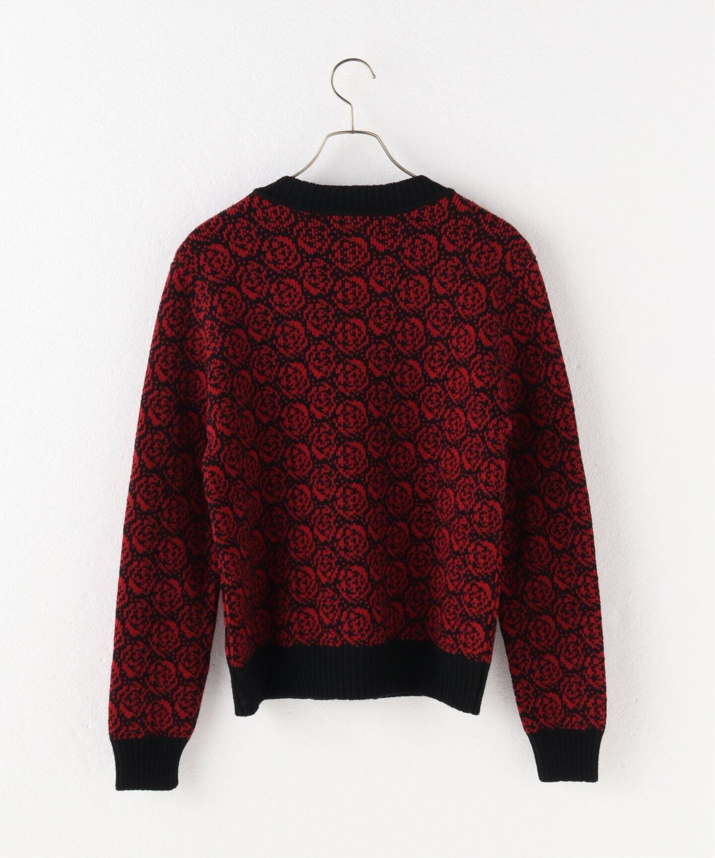 ERNEST W. BAKER / アーネストダブルベイカー】ROSE JACQUARD CARDIGAN 