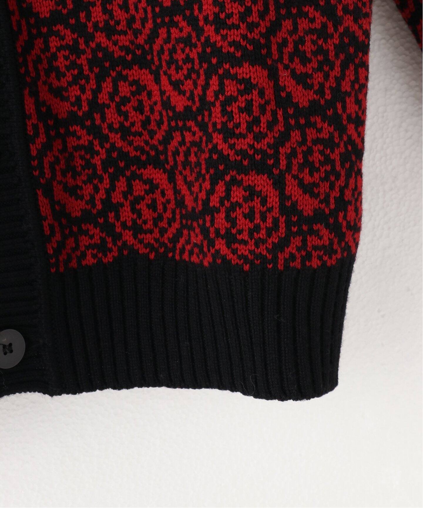 ERNEST W. BAKER / アーネストダブルベイカー】ROSE JACQUARD CARDIGAN 