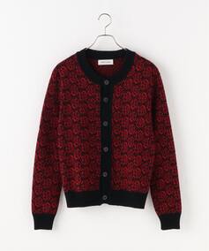ERNEST W. BAKER / アーネストダブルベイカー】ROSE JACQUARD CARDIGAN 