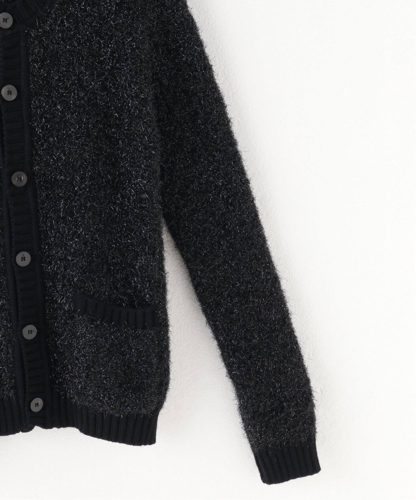 ERNEST W. BAKER / アーネストダブルベイカー】BLACK LUREX CARDIGAN  