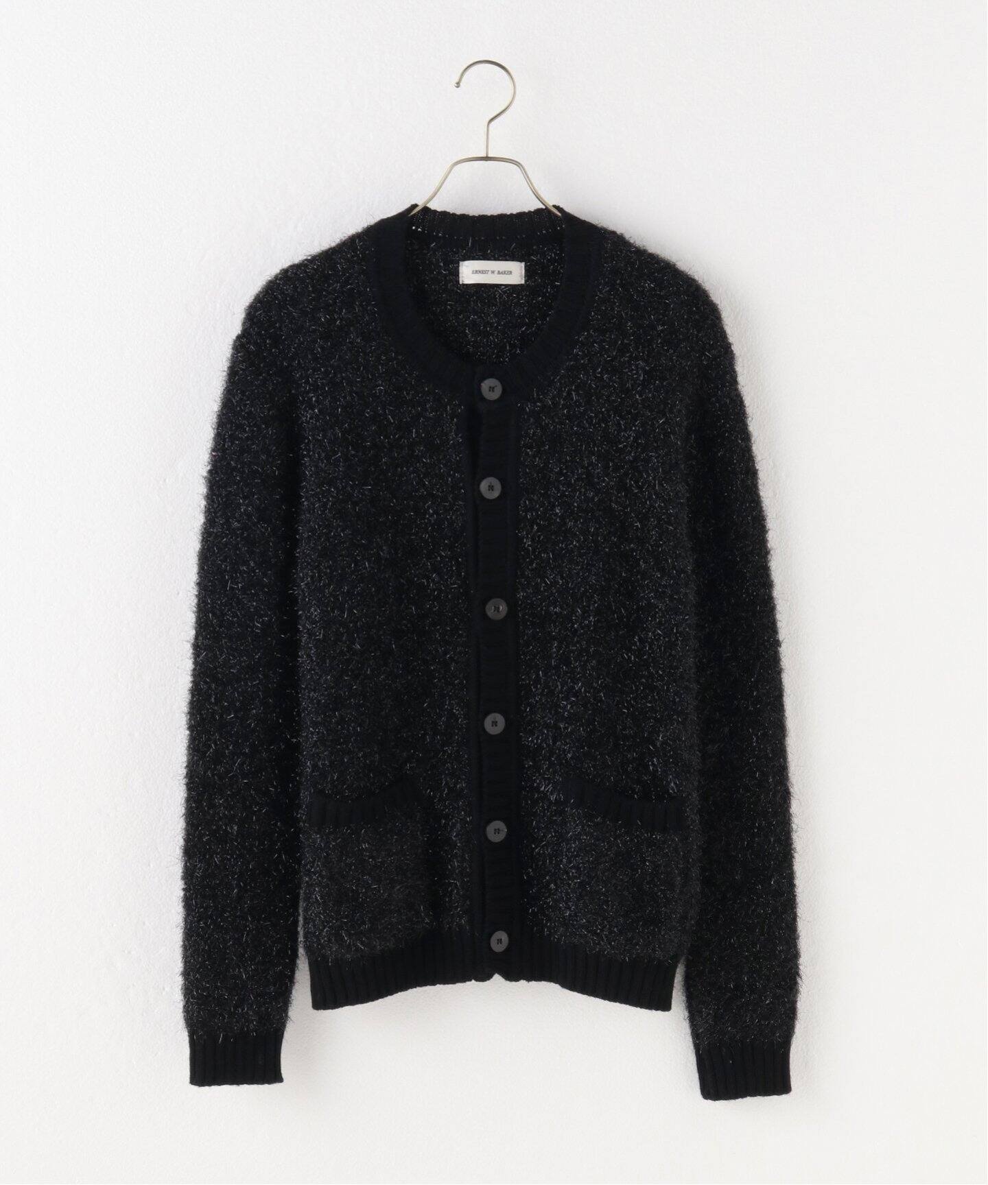 ERNEST W. BAKER / アーネストダブルベイカー】BLACK LUREX CARDIGAN  