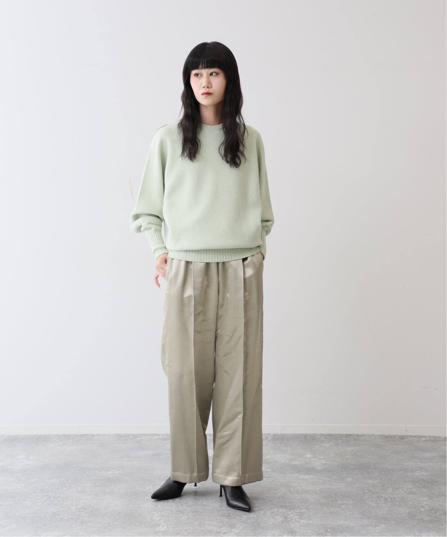 POSTELEGANT/ポステレガント】 fine wool pull-over knit（ニット 