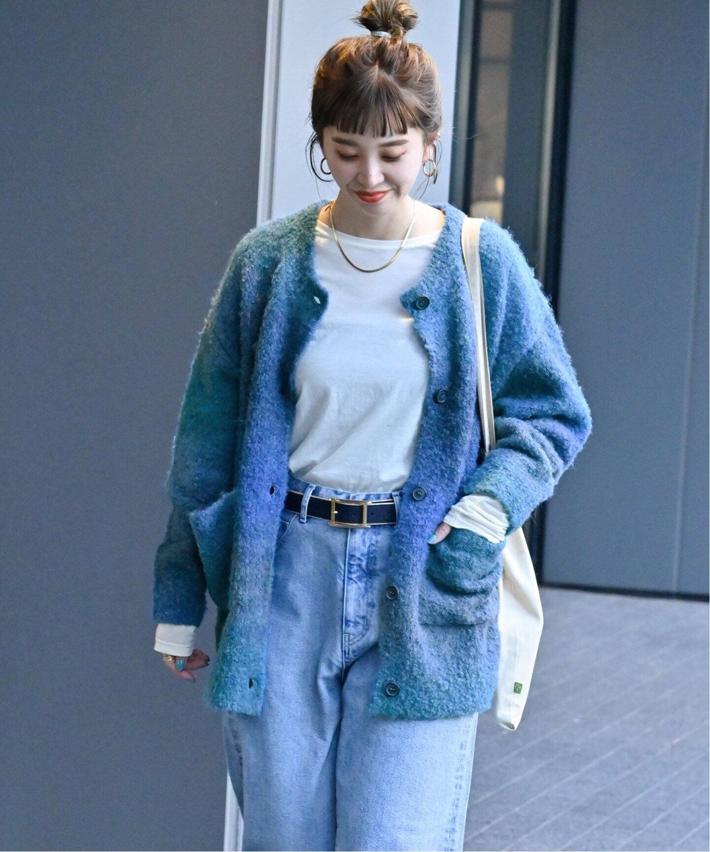 グラデーションニットカーディガン（カーディガン）｜B.C STOCK（ベー  