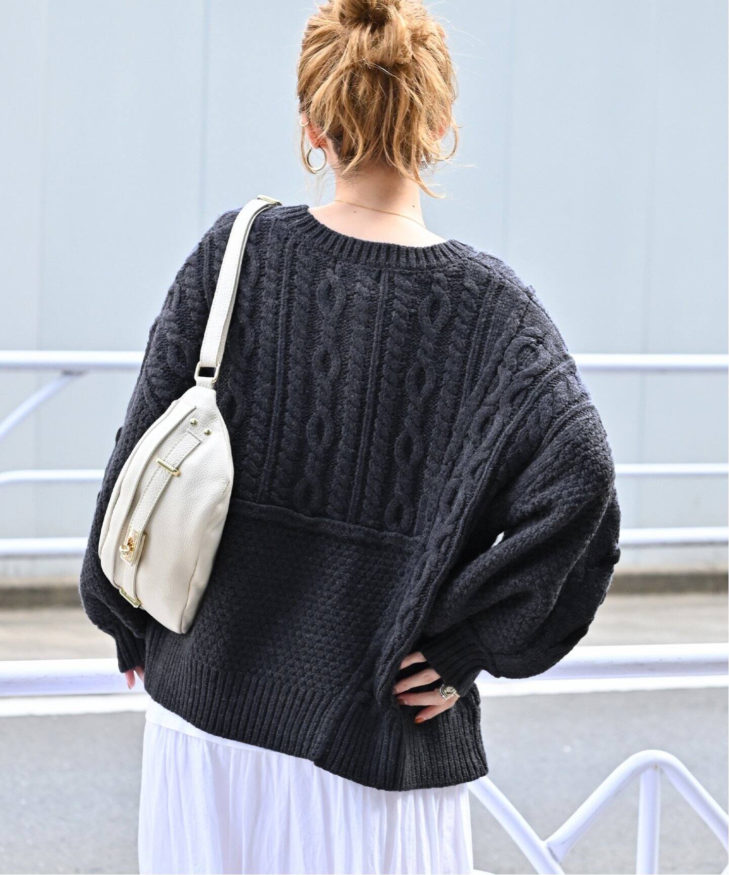 追加》パッチワークニットプルオーバー（ニット／セーター）｜B.C  