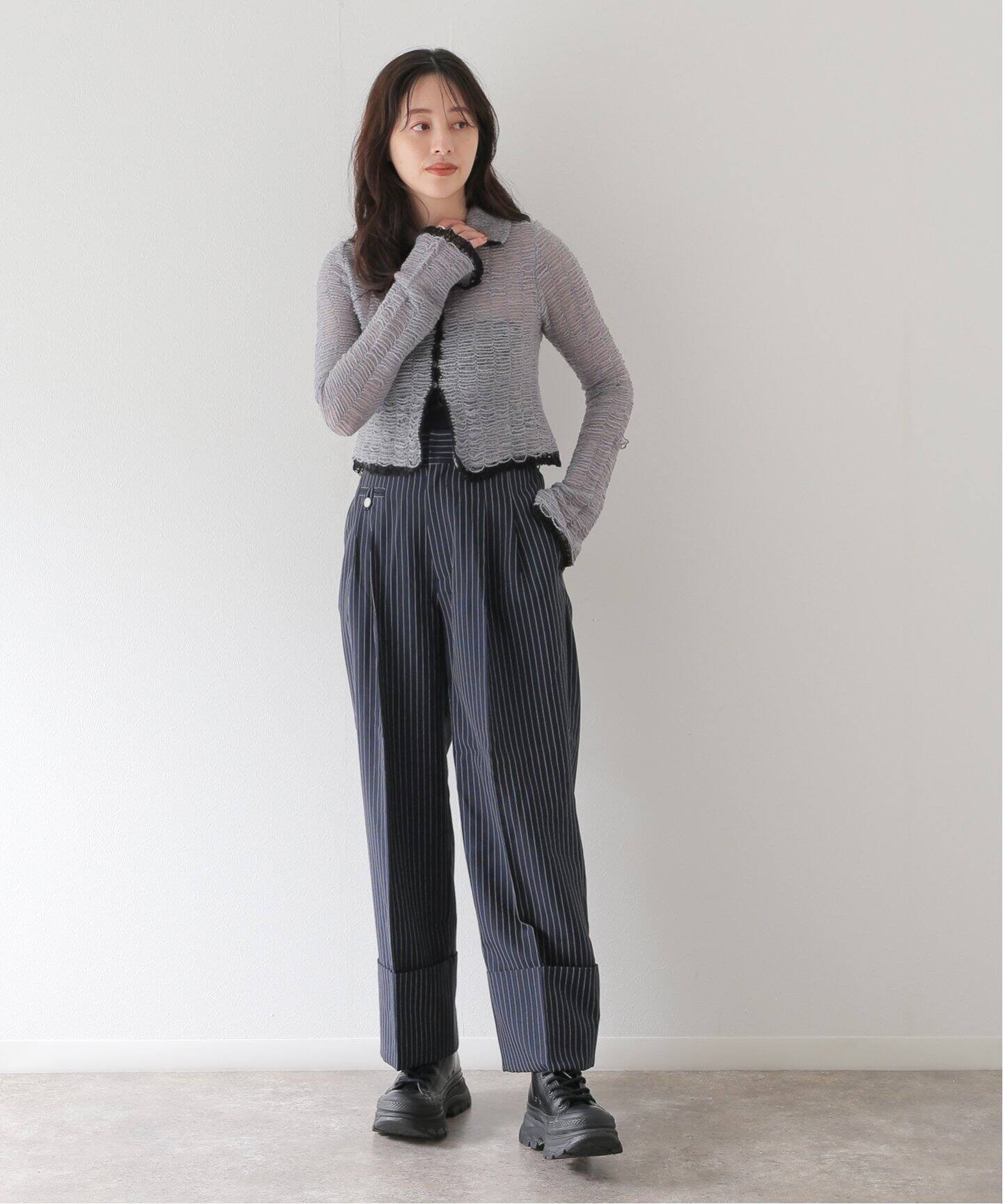 TODAYFUL / トゥデイフル】Mesh Jacquard Knitshirts（ニット  