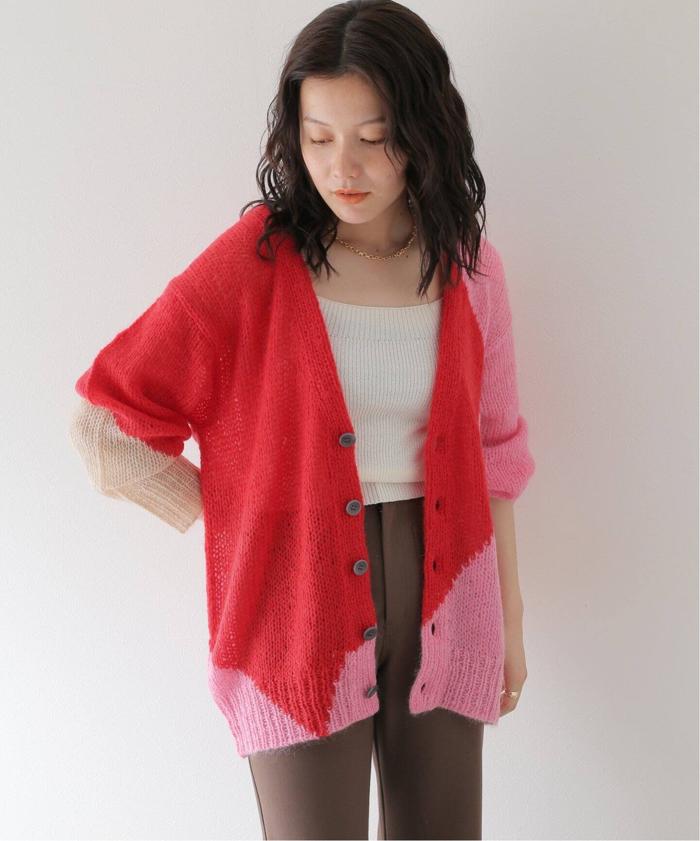 NOMA t.d./ノーマティーディー】Hand Knitted Mohair Cardigan  