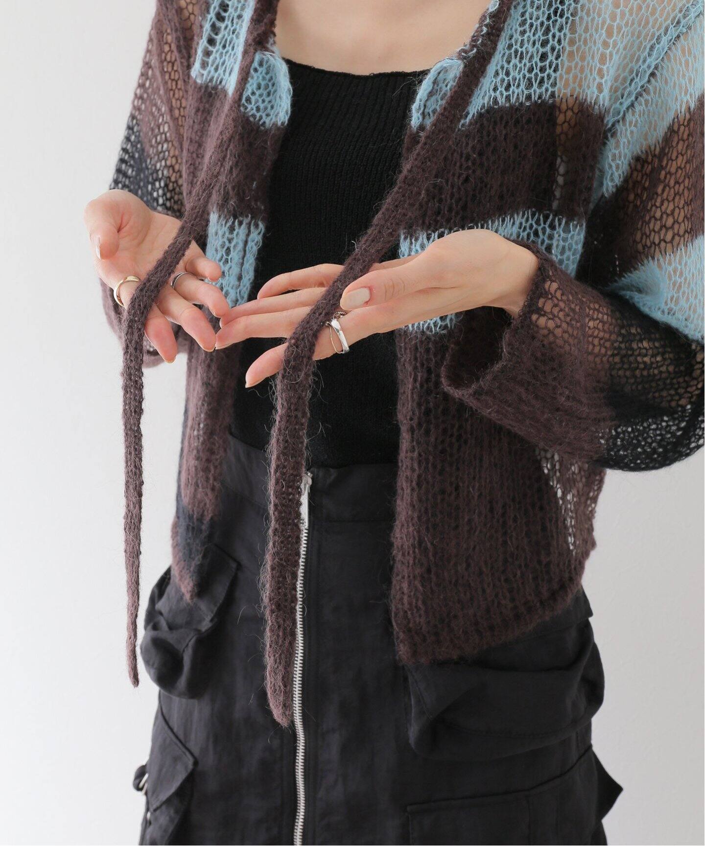 soduk / スドーク】パッチワーク ニットカーディガン（カーディガン  