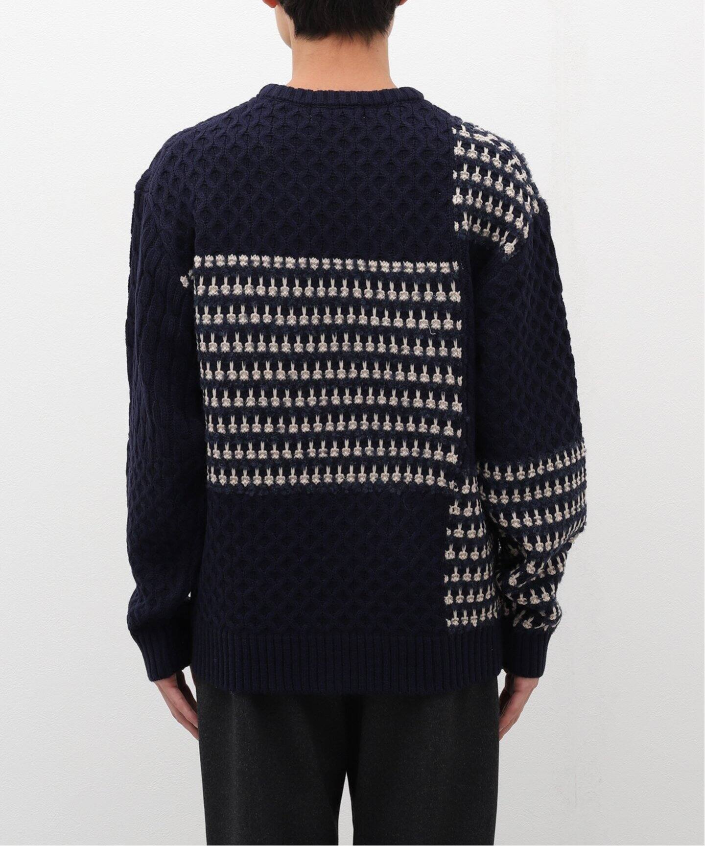 パネルパターンバルキーニット（ニット／セーター）｜B.C STOCK（ベー