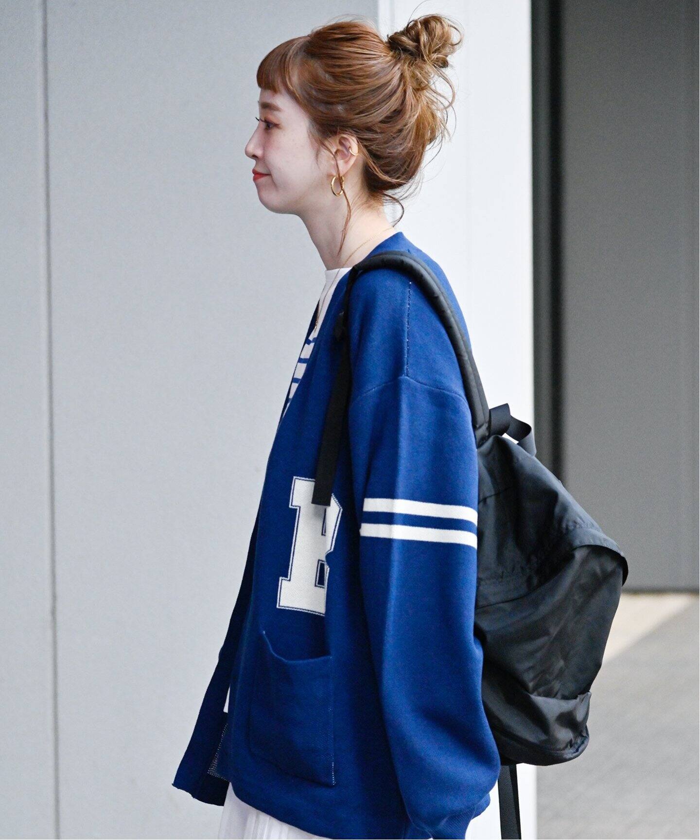 ジャガードレタードカーディガン（カーディガン）｜B.C STOCK（ベー  